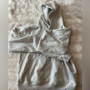 aritzia cozyaf perfect hoodie in heather cloud